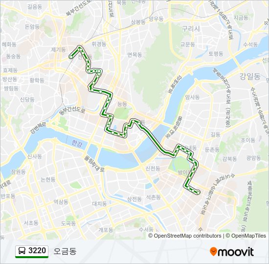 3220 버스 노선 지도