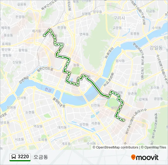 3220 버스 노선 지도