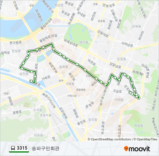 3315 버스 노선 지도