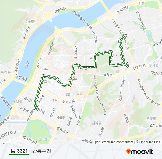 3321 Bus Line Map