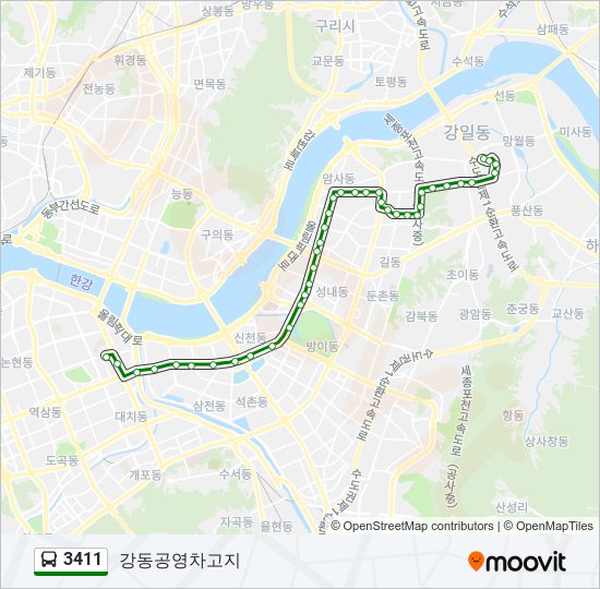 3411 bus Line Map