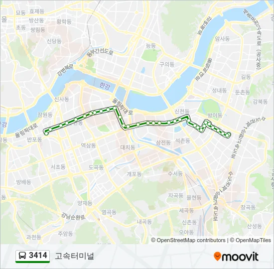 3414 Bus Line Map