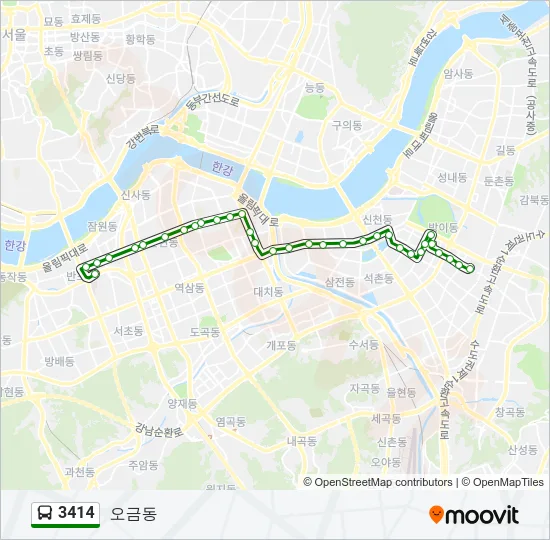 3414 Bus Line Map