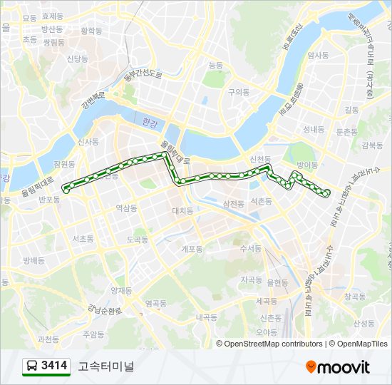 3414 bus Line Map