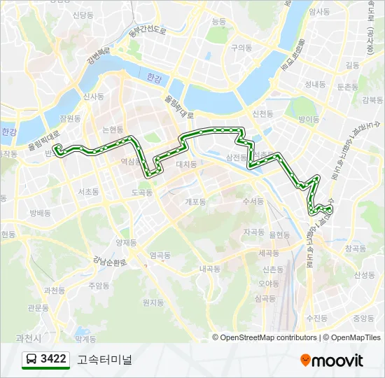 3422 Bus Line Map