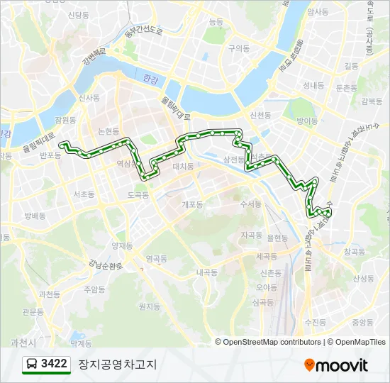 3422 Bus Line Map