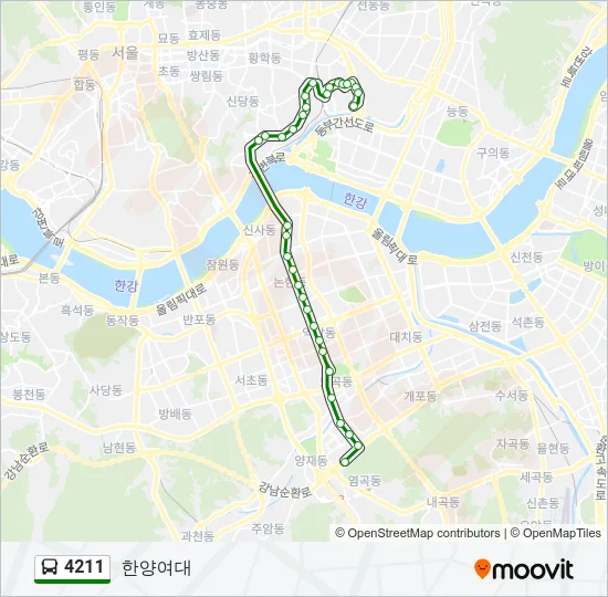 4211 버스 노선 지도
