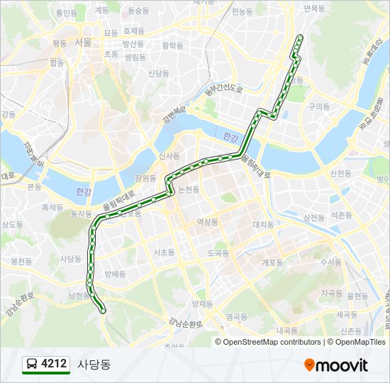 4212 버스 노선 지도