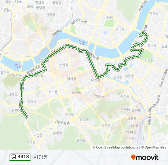 4318 Bus Line Map