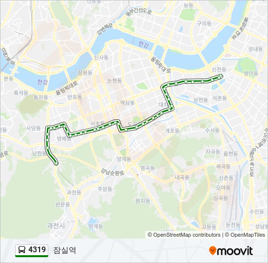 4319 bus Line Map