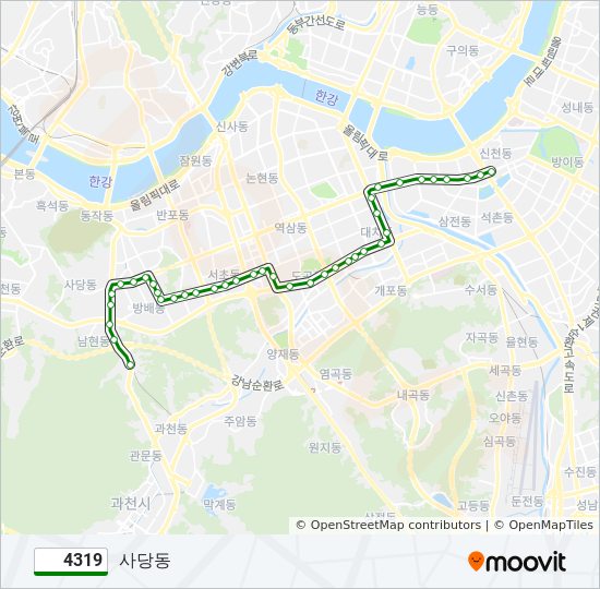 4319 bus Line Map