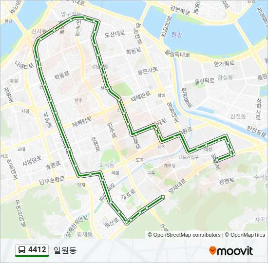 4412 버스 노선 지도