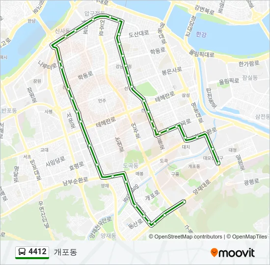 4412 버스 노선 지도