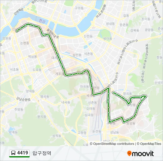 4419 버스 노선 지도