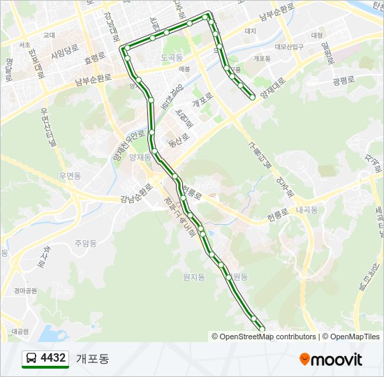 4432 버스 노선 지도