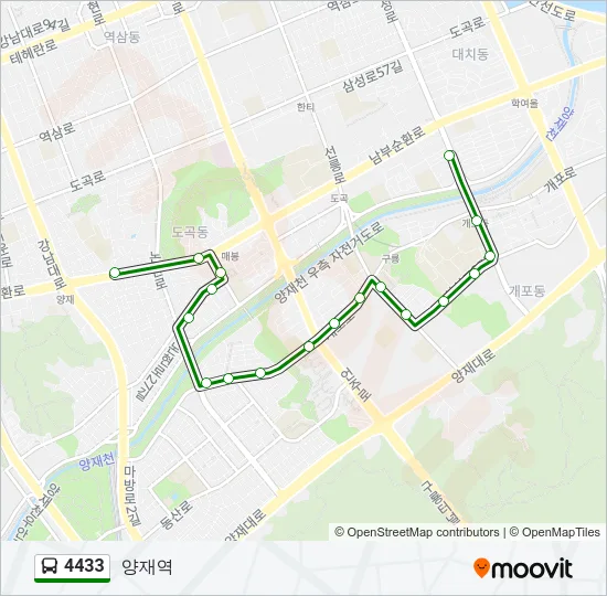 4433 버스 노선 지도