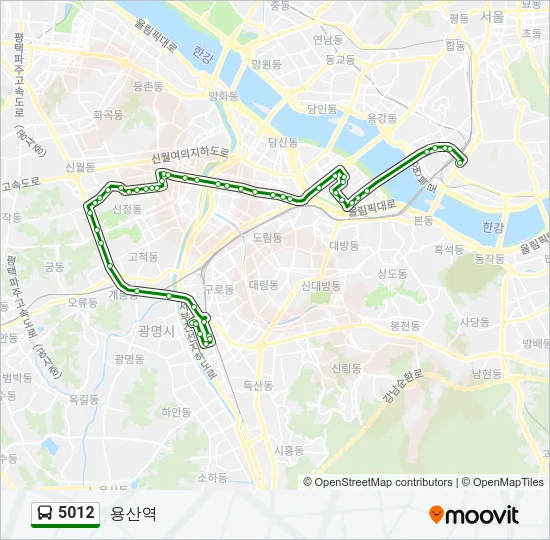 5012 Bus Line Map