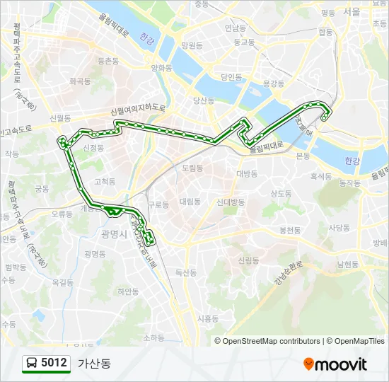 5012 Bus Line Map
