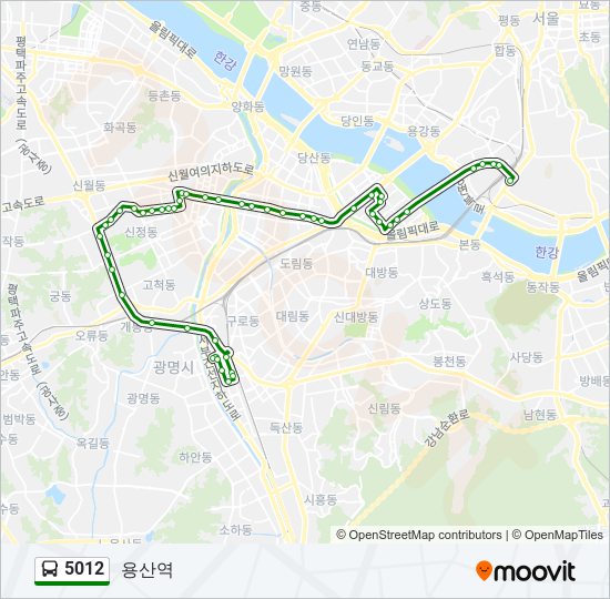 5012 bus Line Map