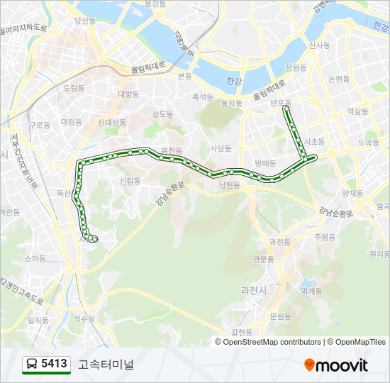 5413 버스 노선 지도