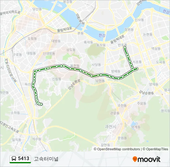 5413 Bus Line Map