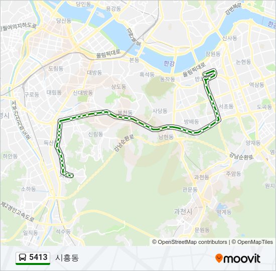 5413 버스 노선 지도