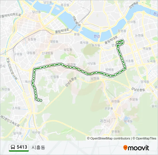 5413 Bus Line Map