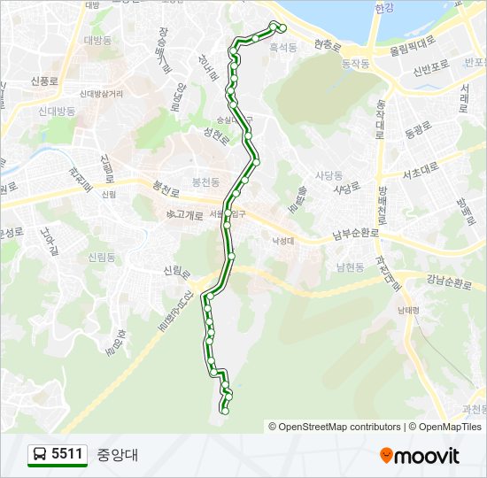 5511 버스 노선 지도