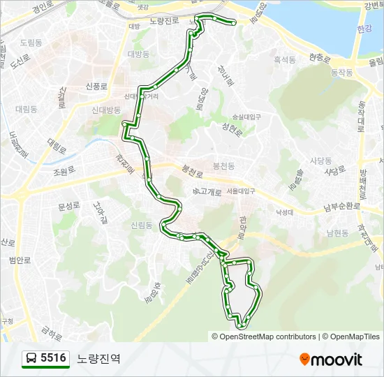5516 Bus Line Map