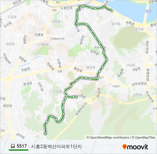 5517 bus Line Map