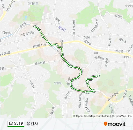 5519 Bus Line Map