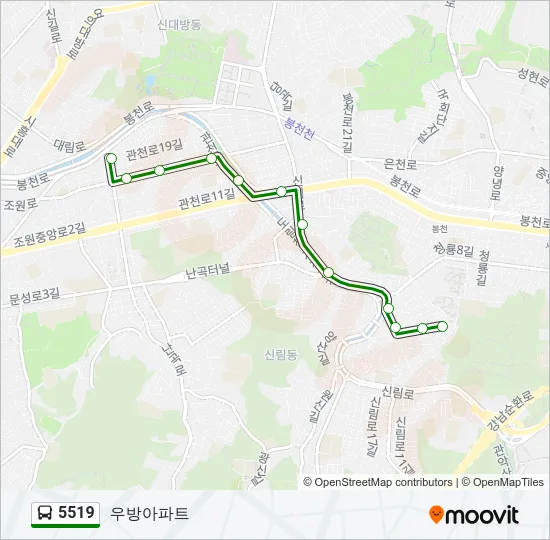 5519 Bus Line Map