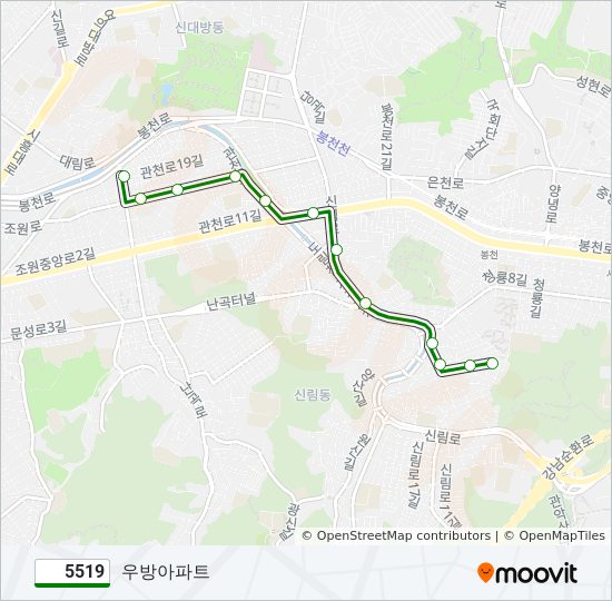 5519 bus Line Map