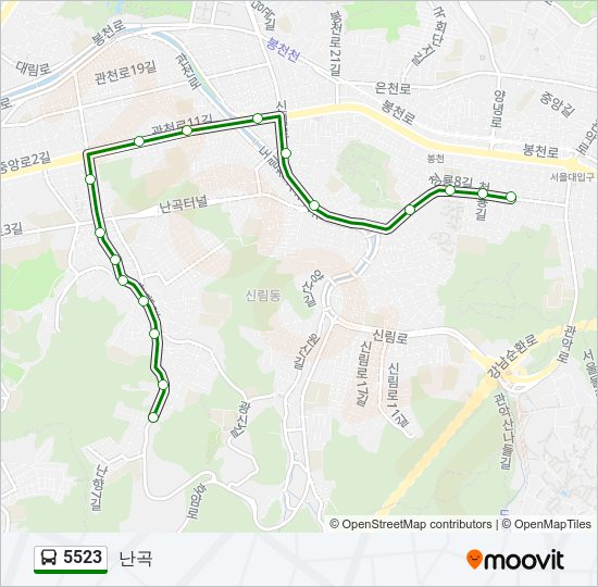 5523 bus Line Map