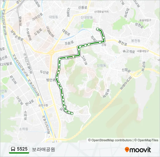 5525 버스 노선 지도