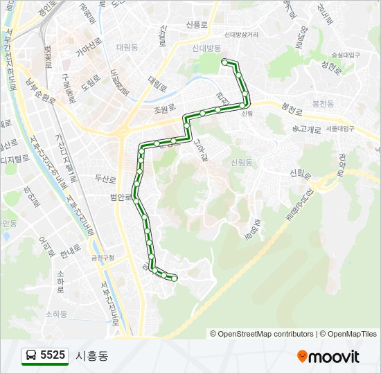 5525 bus Line Map
