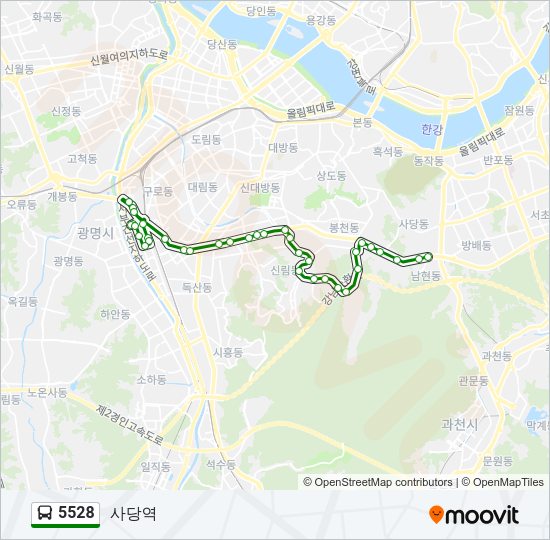 5528 버스 노선 지도