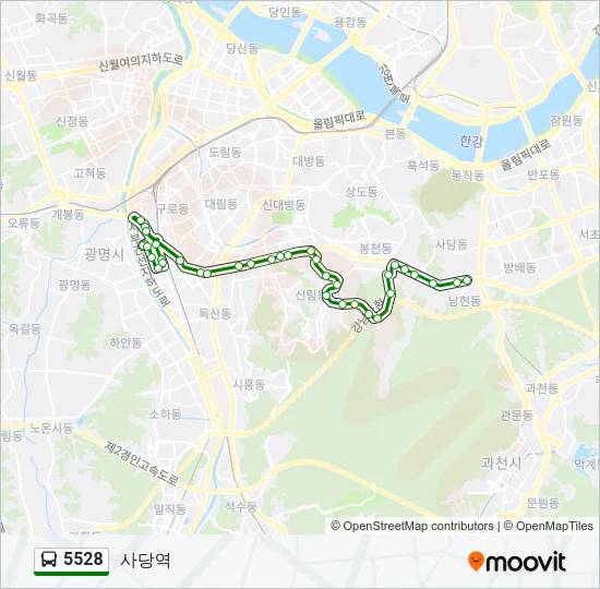 5528 버스 노선 지도