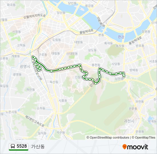 5528 bus Line Map