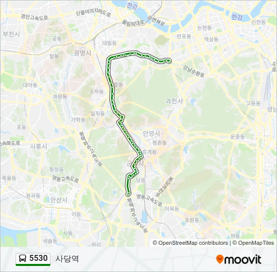 5530 버스 노선 지도