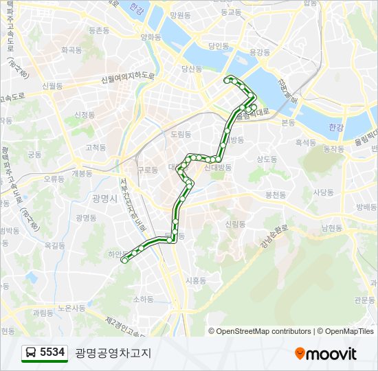 5534 bus Line Map