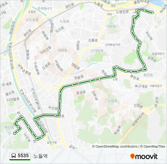 5535 버스 노선 지도