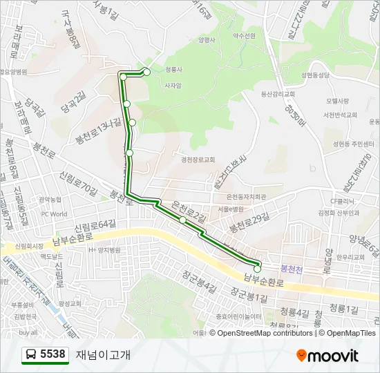 5538 Bus Line Map