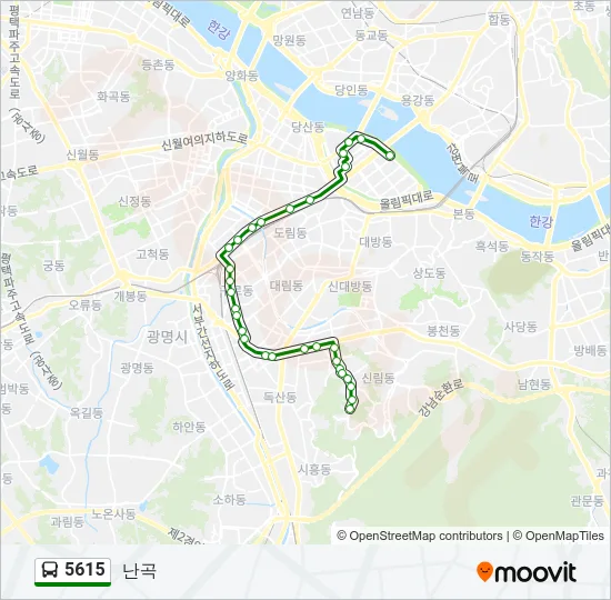 5615 버스 노선 지도