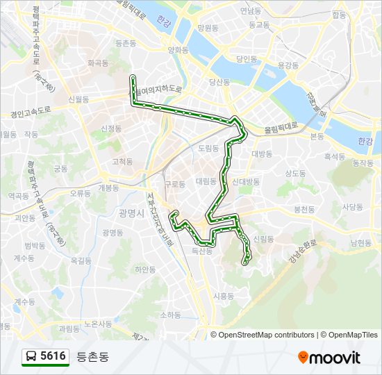 5616 버스 노선 지도