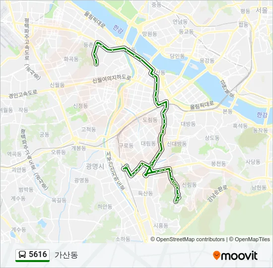 5616 Bus Line Map