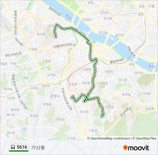 5616 bus Line Map