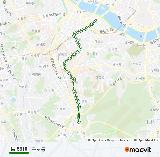 5618 bus Line Map