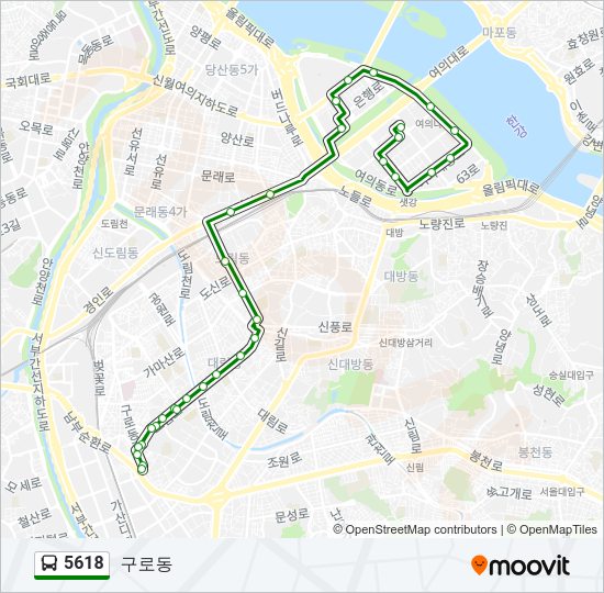 5618 Bus Line Map