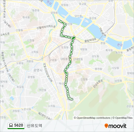 5620 버스 노선 지도